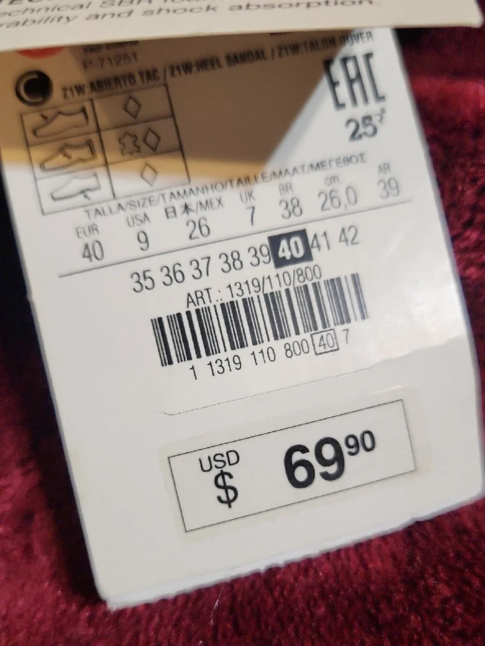 Zara tags never